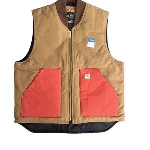 Carhartt Men's Brown and Orange Vest